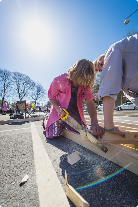 Byggplatsen dag 2