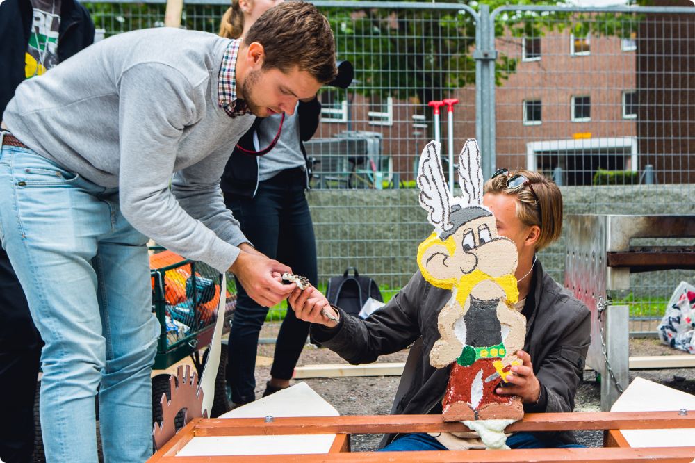Byggplats båtbygge